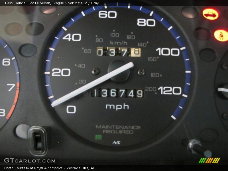 Vogue Silver Metallic / Gray 1999 Honda Civic LX Sedan