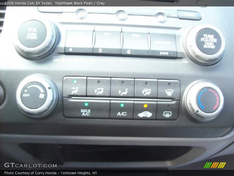 Nighthawk Black Pearl / Gray 2008 Honda Civic EX Sedan