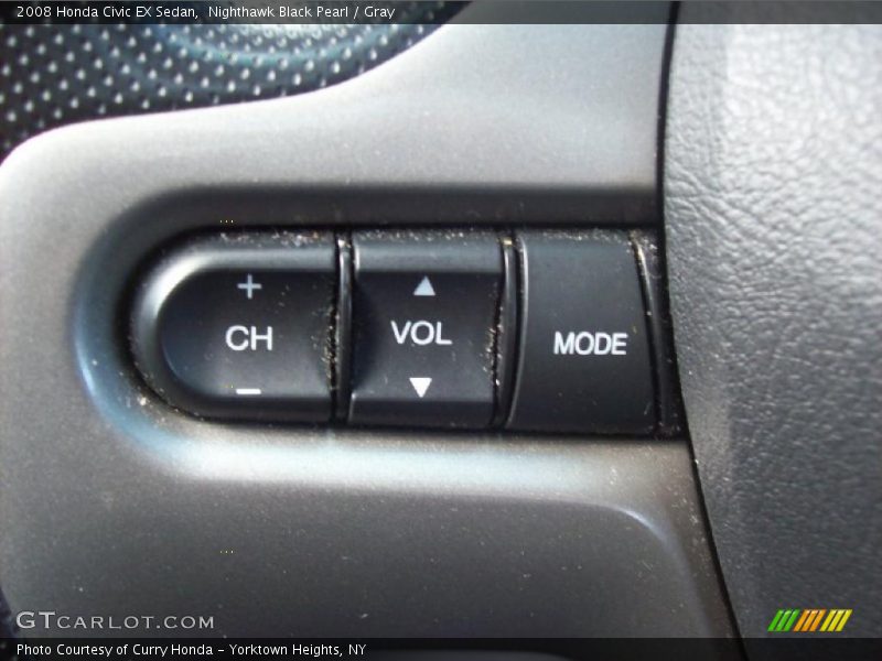Nighthawk Black Pearl / Gray 2008 Honda Civic EX Sedan