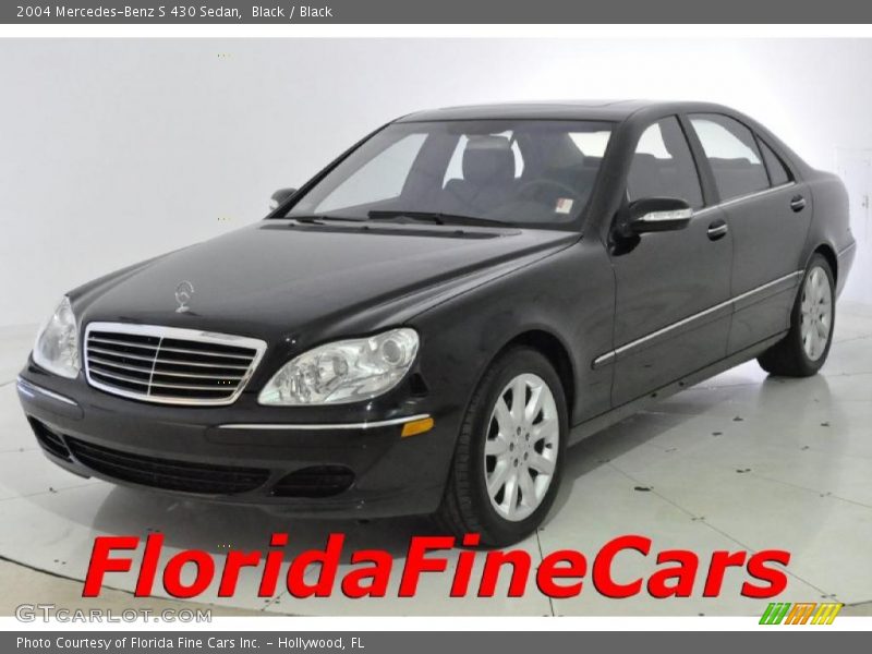 Black / Black 2004 Mercedes-Benz S 430 Sedan