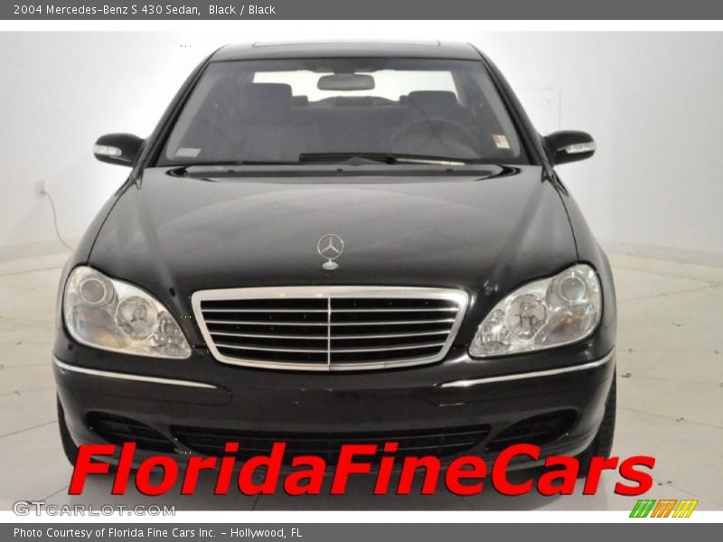 Black / Black 2004 Mercedes-Benz S 430 Sedan