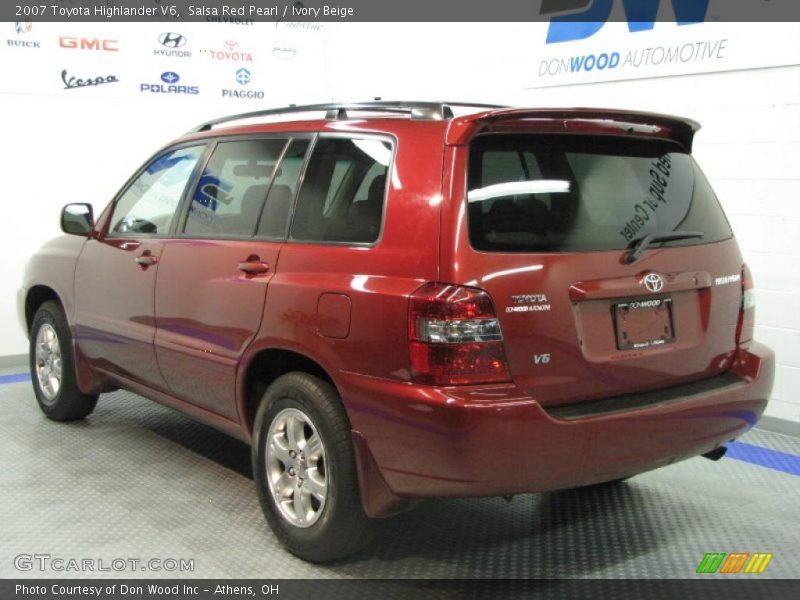 Salsa Red Pearl / Ivory Beige 2007 Toyota Highlander V6
