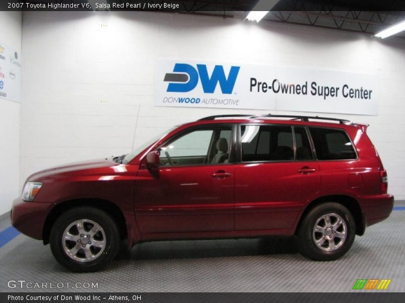 Salsa Red Pearl / Ivory Beige 2007 Toyota Highlander V6