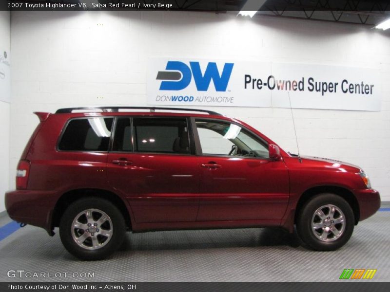 Salsa Red Pearl / Ivory Beige 2007 Toyota Highlander V6