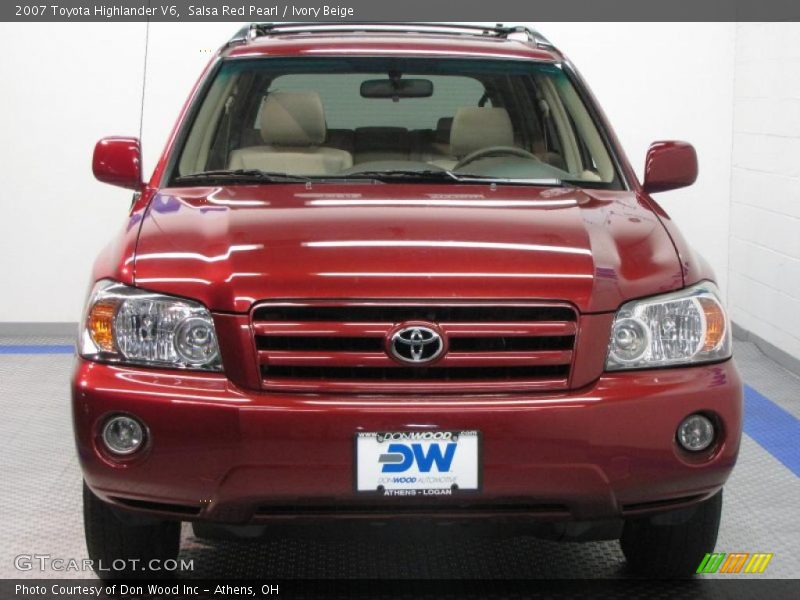 Salsa Red Pearl / Ivory Beige 2007 Toyota Highlander V6