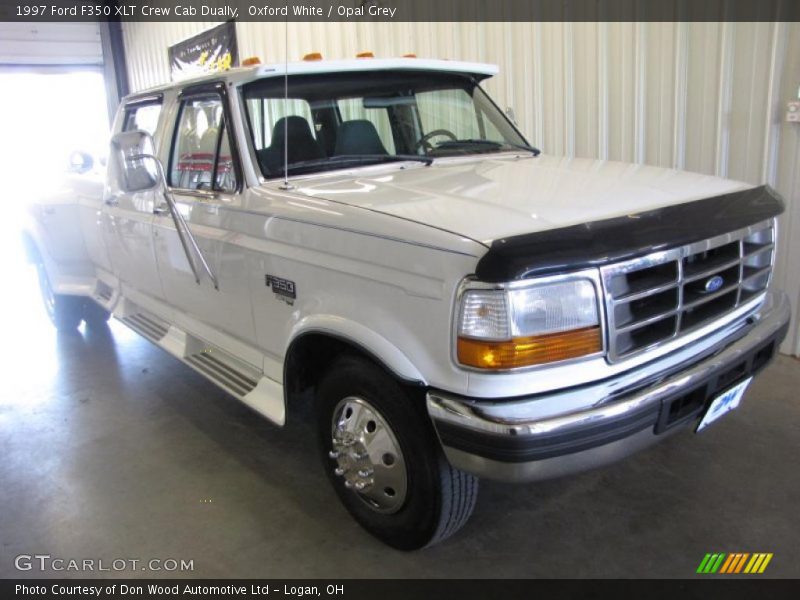 Oxford White / Opal Grey 1997 Ford F350 XLT Crew Cab Dually