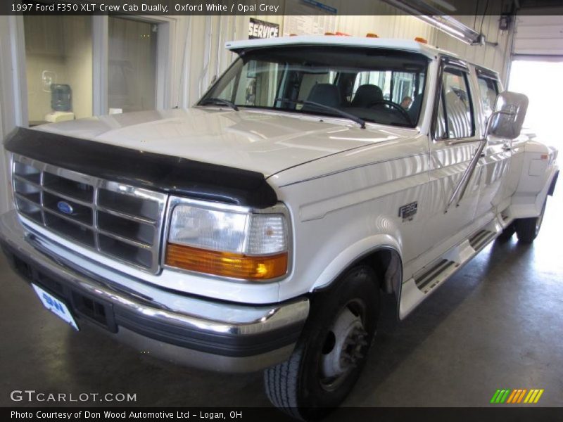 Oxford White / Opal Grey 1997 Ford F350 XLT Crew Cab Dually