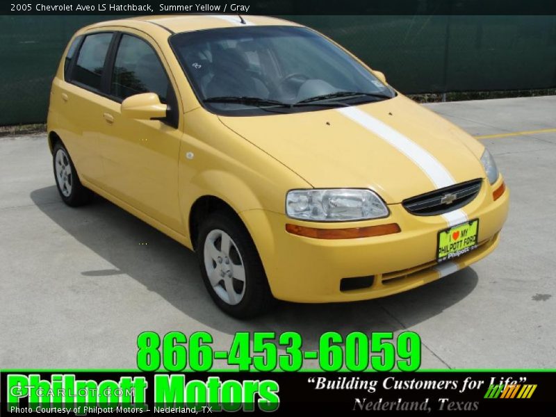 Summer Yellow / Gray 2005 Chevrolet Aveo LS Hatchback