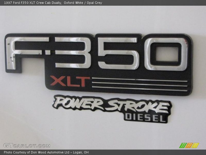 Oxford White / Opal Grey 1997 Ford F350 XLT Crew Cab Dually