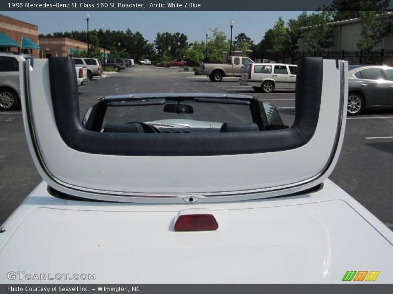 Arctic White / Blue 1986 Mercedes-Benz SL Class 560 SL Roadster