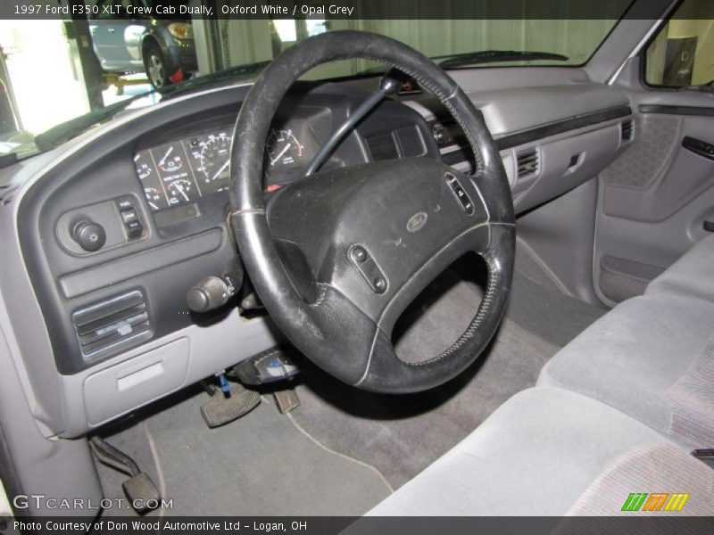 Oxford White / Opal Grey 1997 Ford F350 XLT Crew Cab Dually