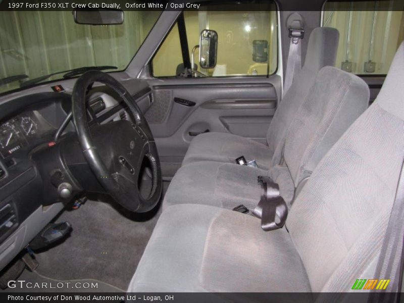Oxford White / Opal Grey 1997 Ford F350 XLT Crew Cab Dually