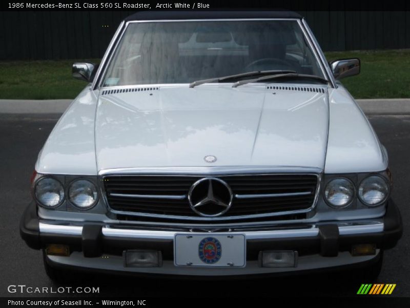 Arctic White / Blue 1986 Mercedes-Benz SL Class 560 SL Roadster