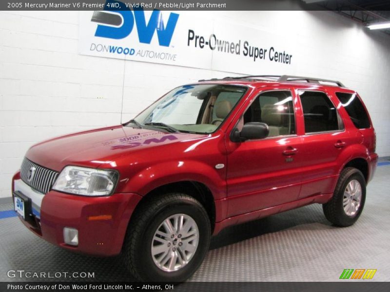 Vivid Red / Pebble/Light Parchment 2005 Mercury Mariner V6 Premier 4WD