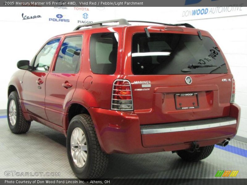 Vivid Red / Pebble/Light Parchment 2005 Mercury Mariner V6 Premier 4WD