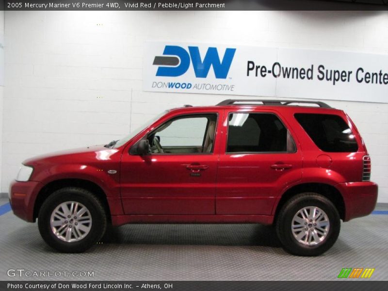 Vivid Red / Pebble/Light Parchment 2005 Mercury Mariner V6 Premier 4WD