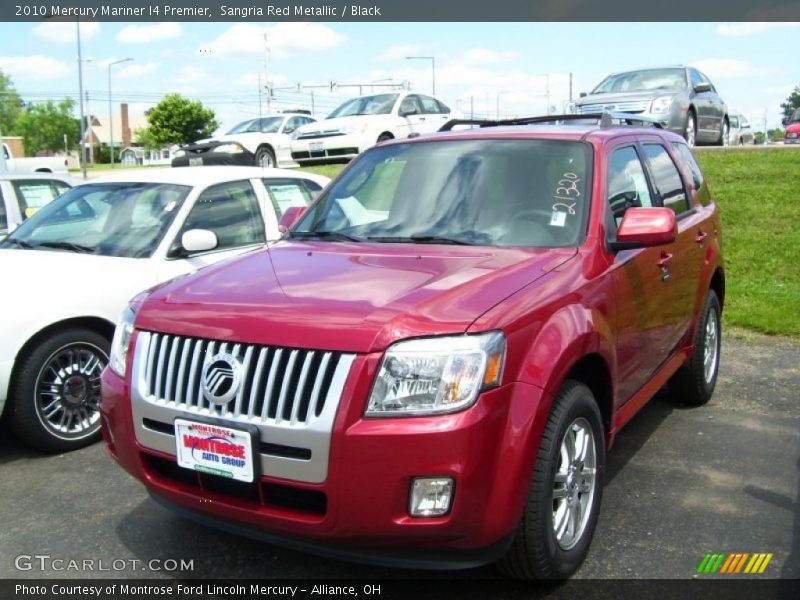 Sangria Red Metallic / Black 2010 Mercury Mariner I4 Premier