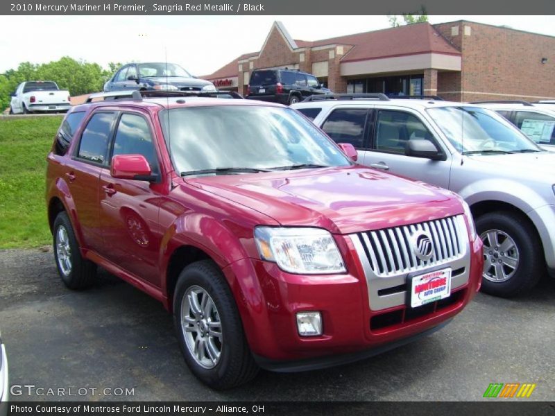 Sangria Red Metallic / Black 2010 Mercury Mariner I4 Premier