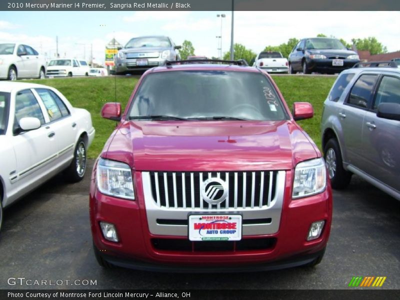 Sangria Red Metallic / Black 2010 Mercury Mariner I4 Premier