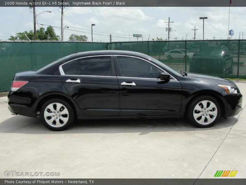 Nighthawk Black Pearl / Black 2008 Honda Accord EX-L V6 Sedan