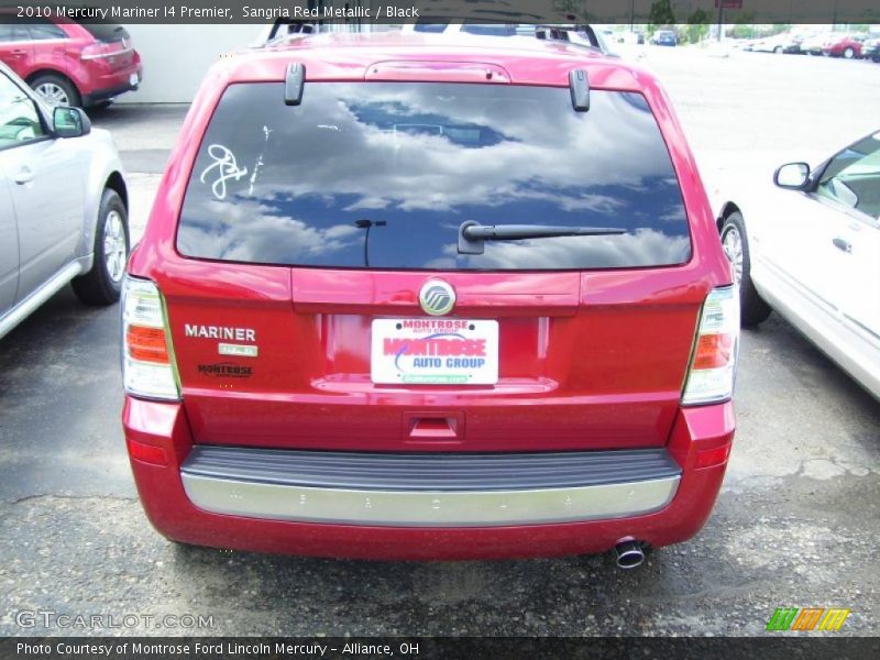 Sangria Red Metallic / Black 2010 Mercury Mariner I4 Premier