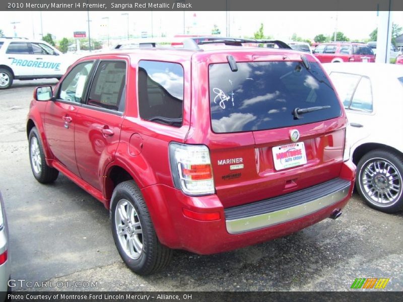Sangria Red Metallic / Black 2010 Mercury Mariner I4 Premier