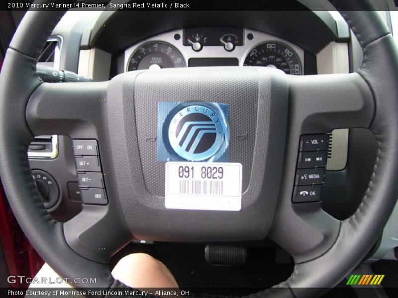 Sangria Red Metallic / Black 2010 Mercury Mariner I4 Premier