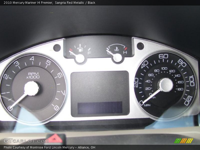 Sangria Red Metallic / Black 2010 Mercury Mariner I4 Premier