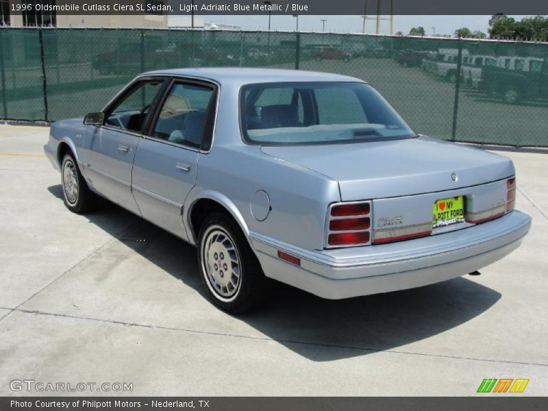 Light Adriatic Blue Metallic / Blue 1996 Oldsmobile Cutlass Ciera SL Sedan