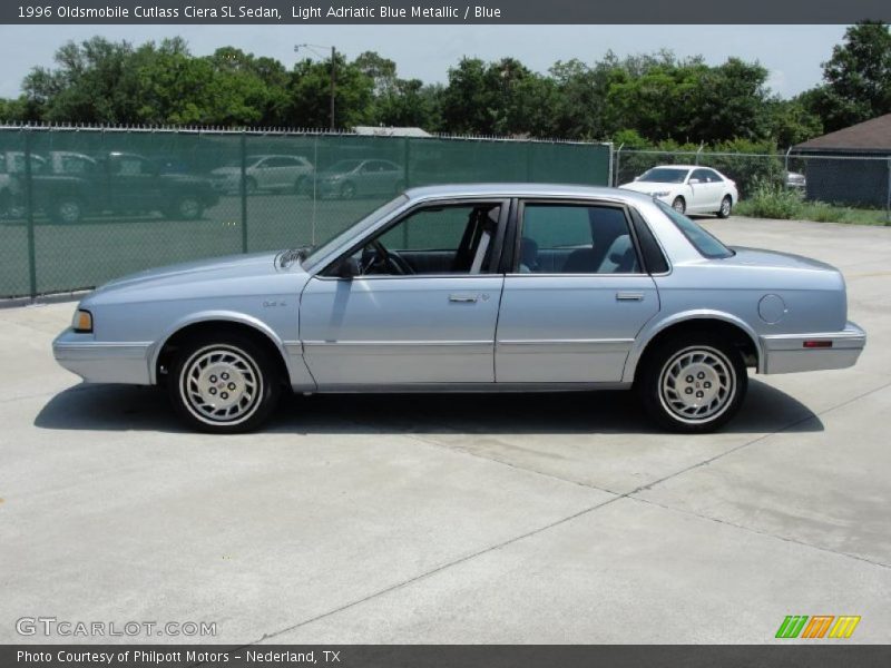 Light Adriatic Blue Metallic / Blue 1996 Oldsmobile Cutlass Ciera SL Sedan