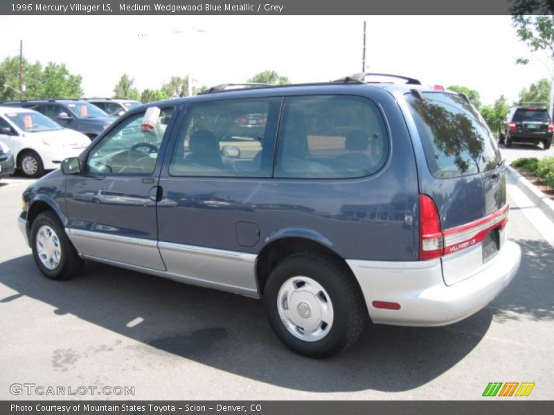 Medium Wedgewood Blue Metallic / Grey 1996 Mercury Villager LS