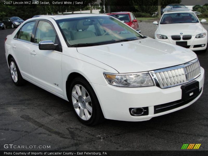 Oxford White / Sand 2007 Lincoln MKZ AWD Sedan