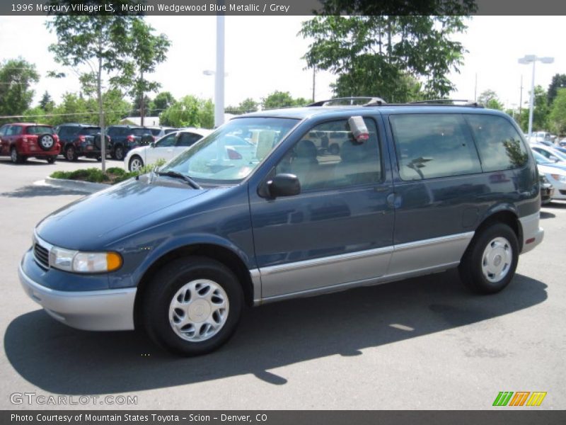 Medium Wedgewood Blue Metallic / Grey 1996 Mercury Villager LS