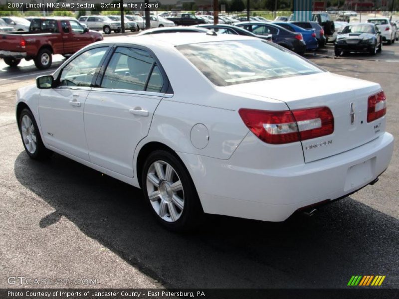 Oxford White / Sand 2007 Lincoln MKZ AWD Sedan