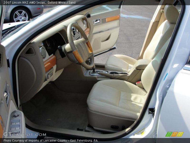 Oxford White / Sand 2007 Lincoln MKZ AWD Sedan