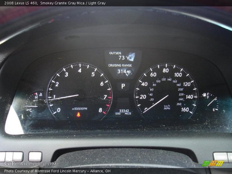 Smokey Granite Gray Mica / Light Gray 2008 Lexus LS 460