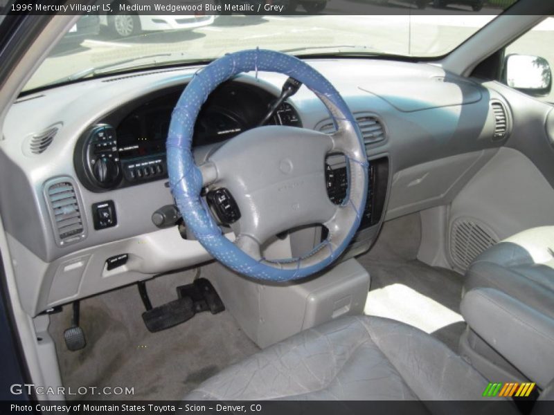 Medium Wedgewood Blue Metallic / Grey 1996 Mercury Villager LS