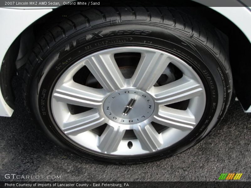 Oxford White / Sand 2007 Lincoln MKZ AWD Sedan