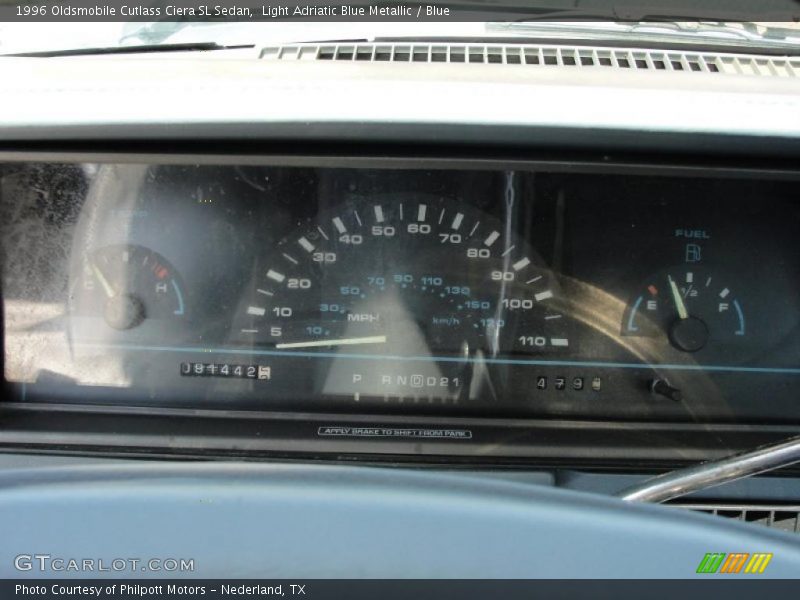 Light Adriatic Blue Metallic / Blue 1996 Oldsmobile Cutlass Ciera SL Sedan