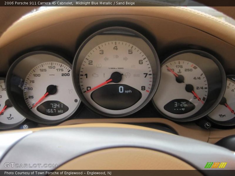 Midnight Blue Metallic / Sand Beige 2006 Porsche 911 Carrera 4S Cabriolet