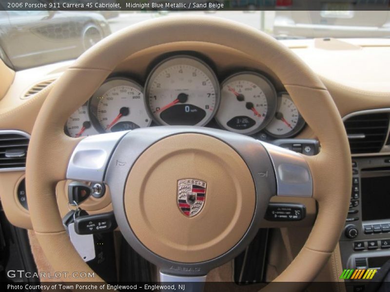 Midnight Blue Metallic / Sand Beige 2006 Porsche 911 Carrera 4S Cabriolet