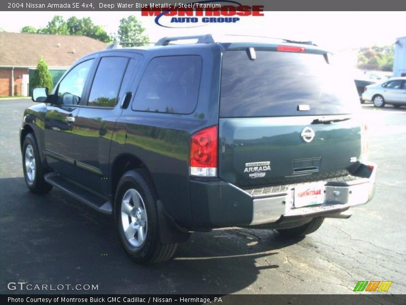 Deep Water Blue Metallic / Steel/Titanium 2004 Nissan Armada SE 4x4