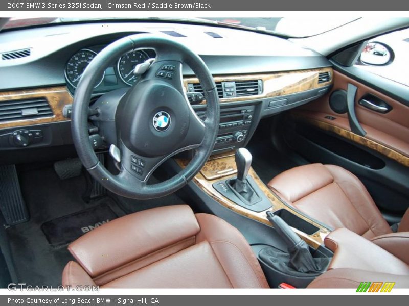 Crimson Red / Saddle Brown/Black 2007 BMW 3 Series 335i Sedan