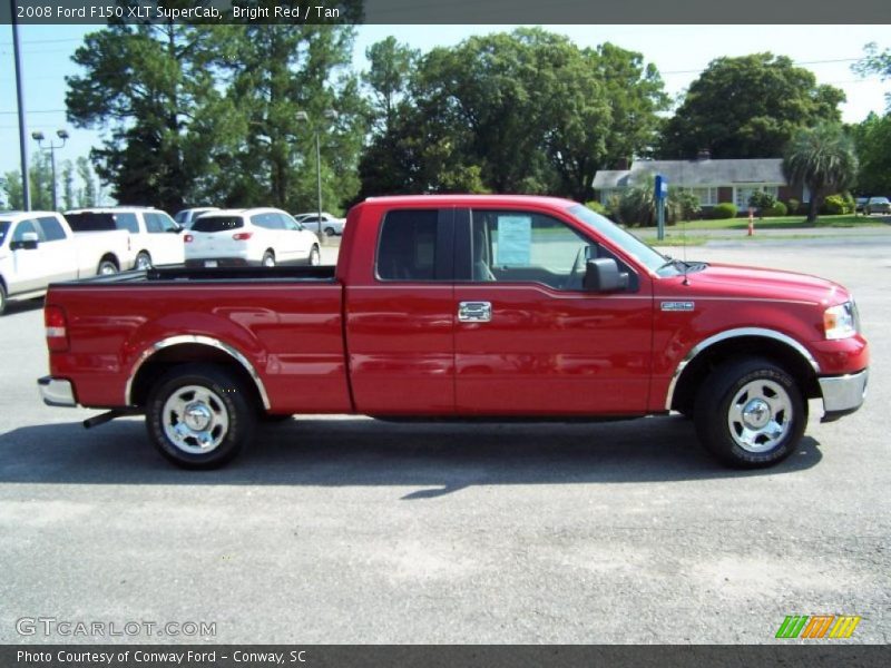 Bright Red / Tan 2008 Ford F150 XLT SuperCab
