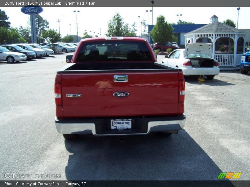 Bright Red / Tan 2008 Ford F150 XLT SuperCab