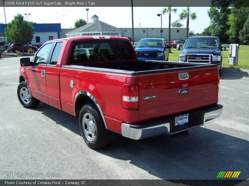 Bright Red / Tan 2008 Ford F150 XLT SuperCab