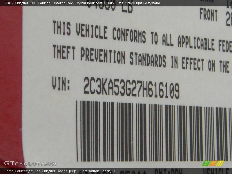 Inferno Red Crystal Pearlcoat / Dark Slate Gray/Light Graystone 2007 Chrysler 300 Touring
