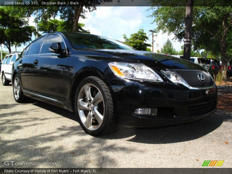 Obsidian Black / Black 2008 Lexus GS 350