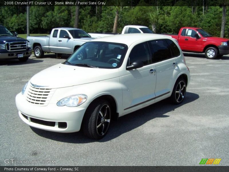 Stone White / Pastel Slate Gray 2008 Chrysler PT Cruiser LX