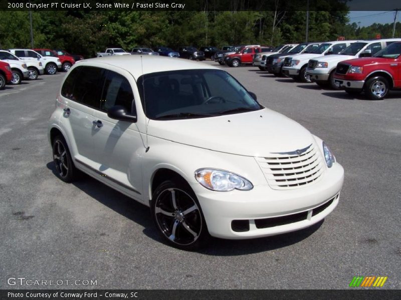 Stone White / Pastel Slate Gray 2008 Chrysler PT Cruiser LX